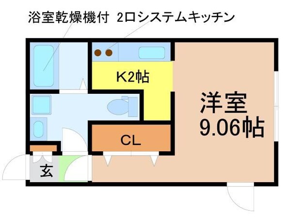 Branche上前津FREREの物件間取画像